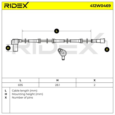 ABS Sensor RIDEX 412W0469 412W0469 - foto 7