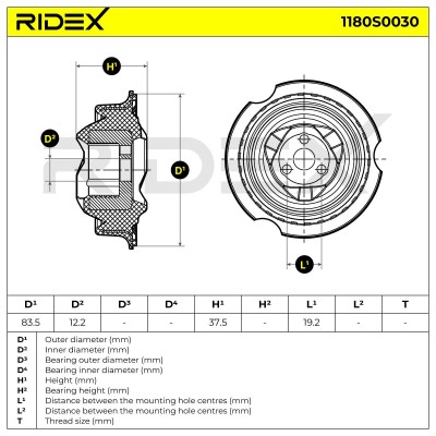 Stoßdämpferkissen Vorderachse RIDEX 1180S0030 1180S0030 - foto 5