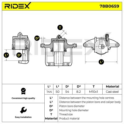 Bremssattel RIDEX 78B0659 78B0659 - foto 5