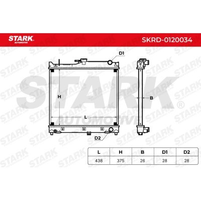 Kühler, Motorkühlung Stark SKRD-0120034 SKRD-0120034 - foto 4