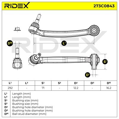 Querlenker RIDEX 273C0843 273C0843 - foto 7