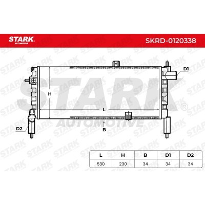 Kühler, Motorkühlung Stark SKRD-0120338 SKRD-0120338 - foto 4