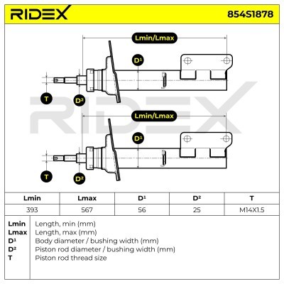 Stoßdämpfer RIDEX 854S1878 854S1878 - foto 6