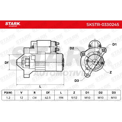 Anlasser Stark SKSTR-0330245 SKSTR-0330245 - foto 7