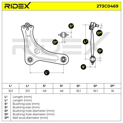 Querlenker RIDEX 273C0469 273C0469 - foto 6