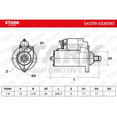 Anlasser Stark SKSTR-0330193 SKSTR-0330193 - foto 7