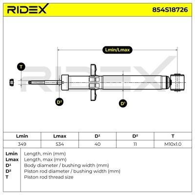 Stoßdämpfer RIDEX 854S18726 854S18726 - foto 6