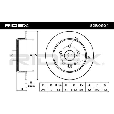 Bremsscheibe RIDEX 82B0604 82B0604 - foto 3