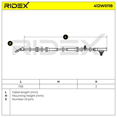 ABS Sensor RIDEX 412W0118 412W0118 - foto 5
