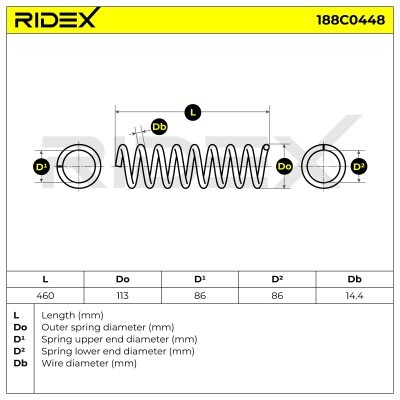 Fahrwerksfeder RIDEX 188C0448 188C0448 - foto 5