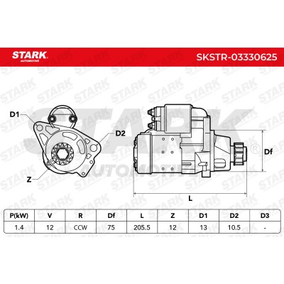 Anlasser Stark SKSTR-03330625 SKSTR-03330625 - foto 7