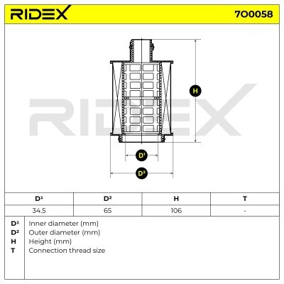 Ölfilter RIDEX 7O0058 7O0058 - foto 4