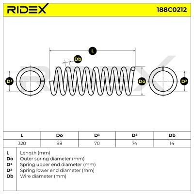 Fahrwerksfeder RIDEX 188C0212 188C0212 - foto 4