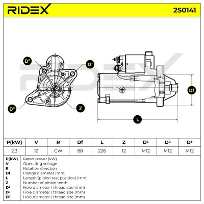 Anlasser RIDEX 2S0141 2S0141 - foto 6