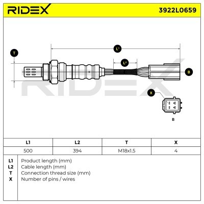 Lambdasonde RIDEX 3922L0659 3922L0659 - foto 6