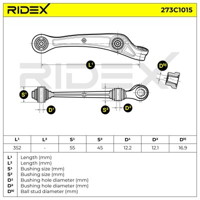 Querlenker RIDEX 273C1015 273C1015 - foto 6