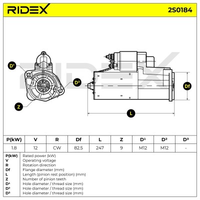 Anlasser RIDEX 2S0184 2S0184 - foto 6