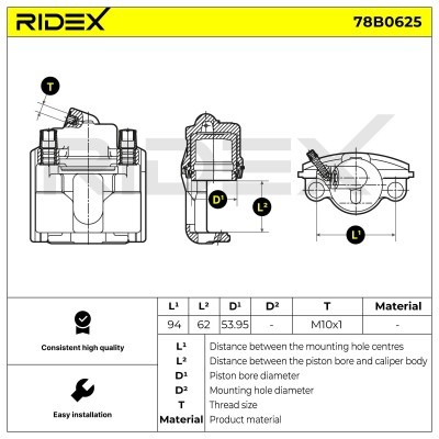 Bremssattel RIDEX 78B0625 78B0625 - foto 4