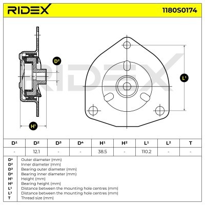 Stoßdämpferkissen Vorderachse RIDEX 1180S0174 1180S0174 - foto 4