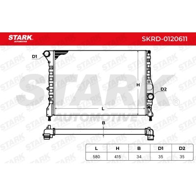 Kühler, Motorkühlung Stark SKRD-0120611 SKRD-0120611 - foto 5