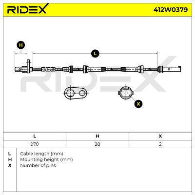 ABS Sensor RIDEX 412W0379 412W0379 - foto 6