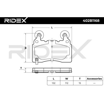 Bremsbeläge Satz RIDEX 402B1168 402B1168 - foto 7