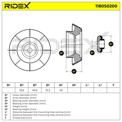 Stoßdämpferkissen Vorderachse RIDEX 1180S0200 1180S0200 - foto 6