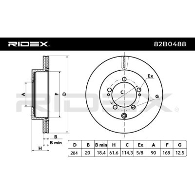 Bremsscheibe RIDEX 82B0488 82B0488 - foto 4