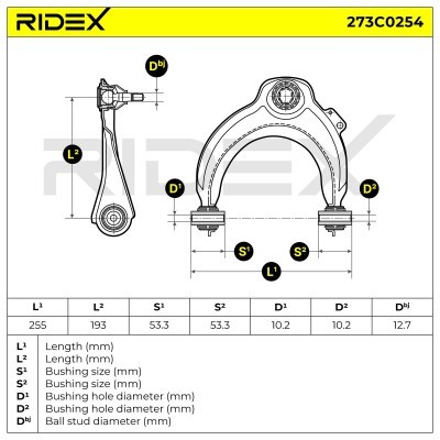 Querlenker RIDEX 273C0254 273C0254 - foto 6