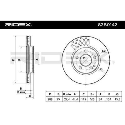 Bremsscheibe RIDEX 82B0142 82B0142 - foto 4