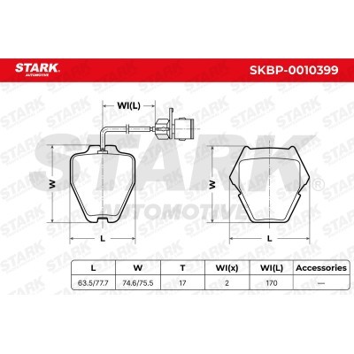 Bremsbeläge Satz Stark SKBP-0010399 SKBP-0010399 - foto 6