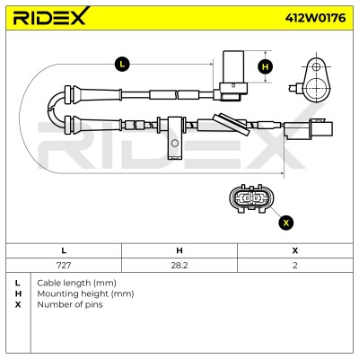 ABS Sensor RIDEX 412W0176 412W0176 - foto 7