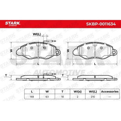 Bremsbeläge Satz Stark SKBP-0011634 SKBP-0011634 - foto 6