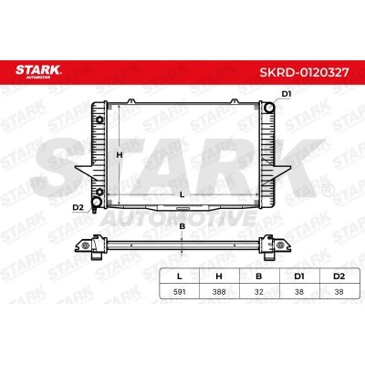 Kühler, Motorkühlung Stark SKRD-0120327 SKRD-0120327 - foto 4