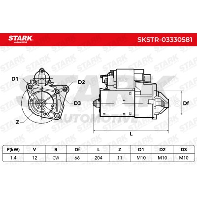 Anlasser Stark SKSTR-03330581 SKSTR-03330581 - foto 6