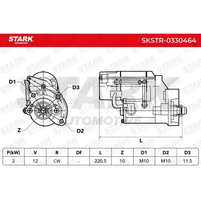 Anlasser Stark SKSTR-0330464 SKSTR-0330464 - foto 6