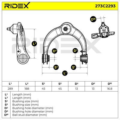 Querlenker RIDEX 273C2293 273C2293 - foto 6