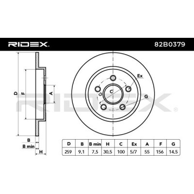 Bremsscheibe RIDEX 82B0379 82B0379 - foto 4