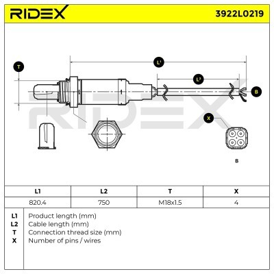 Lambdasonde RIDEX 3922L0219 3922L0219 - foto 5