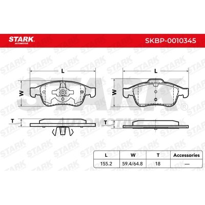 Bremsbeläge Satz Stark SKBP-0010345 SKBP-0010345 - foto 4