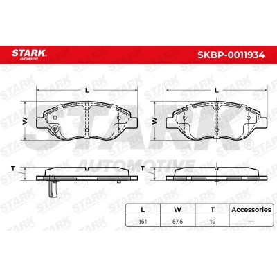 Bremsbeläge Satz Stark SKBP-0011934 SKBP-0011934 - foto 6