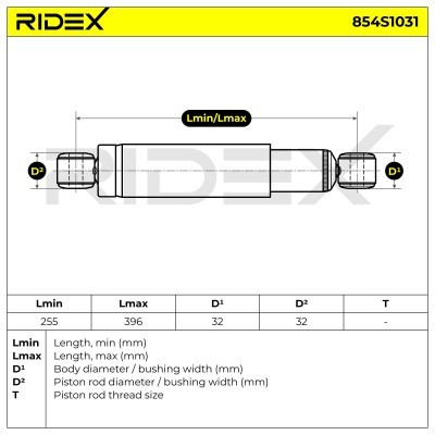 Stoßdämpfer RIDEX 854S1031 854S1031 - foto 3