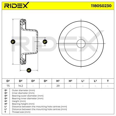 Stoßdämpferkissen Vorderachse RIDEX 1180S0230 1180S0230 - foto 3