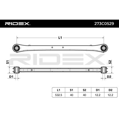 Querlenker RIDEX 273C0529 273C0529 - foto 2