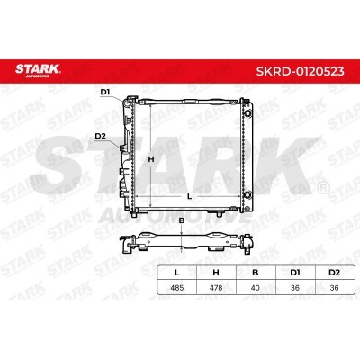 Kühler, Motorkühlung Stark SKRD-0120523 SKRD-0120523 - foto 4