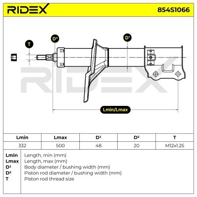 Stoßdämpfer RIDEX 854S1066 854S1066 - foto 5