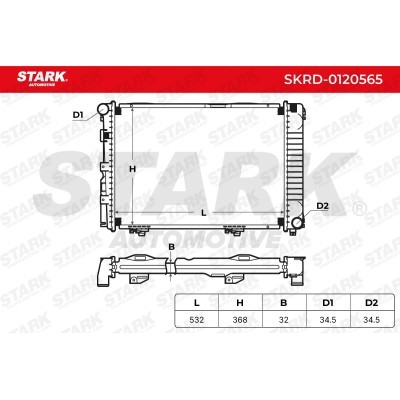 Kühler, Motorkühlung Stark SKRD-0120565 SKRD-0120565 - foto 6