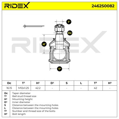 Traggelenk RIDEX 2462S0082 2462S0082 - foto 8