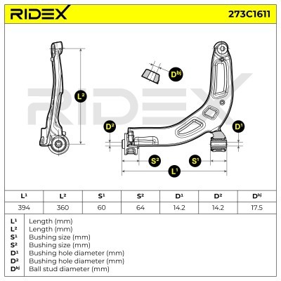 Querlenker RIDEX 273C1611 273C1611 - foto 5
