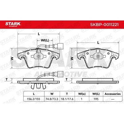 Bremsbeläge Satz Stark SKBP-0011221 SKBP-0011221 - foto 3